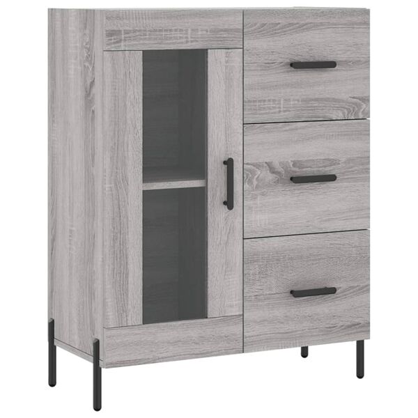 vidaXL Buffet sonoma gris 69,5x34x90 cm bois d'ing&eacute;nierie