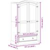 vidaXL Armoire &laquo; Corona &raquo; 101 x 52 x 170 cm Bois massif Pin