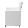 vidaXL Chaises &agrave; manger lot de 2 blanc similicuir