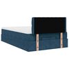 vidaXL Lit ottoman avec matelas et LED bleu fonc&eacute; 90x200cm velours