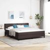 vidaXL Lit boxspring avec matelas Marron fonc&eacute; 180 x 200 cm