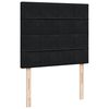 vidaXL Sommier &agrave; lattes de lit avec matelas noir 120x190 cm velours
