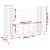 vidaXL Panier de gabion en forme de U avec 2 poteaux Fer 140x20x100 cm
