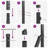 vidaXL Poteau de cl&ocirc;ture. Gris 25 x 1,4 m (maillage de 25 mm)