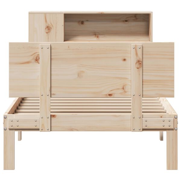 vidaXL Lit biblioth&egrave;que sans matelas 90x200 cm bois de pin massif