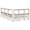 vidaXL Lit biblioth&egrave;que sans matelas blanc 120x200 cm bois pin massif