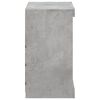vidaXL Buffet avec lumi&egrave;res LED gris b&eacute;ton 60,5x37x67 cm