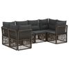 vidaXL Ensemble de canap&eacute; de jardin 6 pc 6-Nombre de places Gris