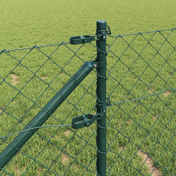 vidaXL Poteau de cl&ocirc;ture. Vert 10 x 0,8 m (maille de 40 x 40 mm)