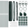 vidaXL Cl&ocirc;ture avec poteau Vert 1,6 x 10 m Acier et PVC