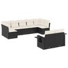 vidaXL Salon de jardin 9 pcs avec coussins noir r&eacute;sine tress&eacute;e