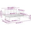 vidaXL Lit coulissant sans matelas bois de pin solide