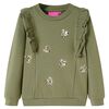 Sweatshirt pour enfants kaki 140