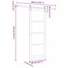 vidaXL Porte coulissante Blanc 83 x 232 cm Pin massif