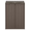 vidaXL Poubelle avec 2 portes Marron 65x45x88 cm PP