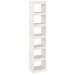 vidaXL Biblioth&egrave;que/S&eacute;parateur de pi&egrave;ce Blanc 40x30x199 cm Pin massif