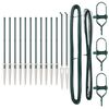 vidaXL Poteau de cl&ocirc;ture. 13 pcs Vert Acier