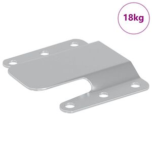 vidaXL Support de montage encastr&eacute; 419 Argent&eacute; 75 x 66 x 1,4 mm Acier