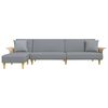 vidaXL Canap&eacute;-lit en forme de L gris clair 279x140x70 cm tissu