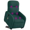 vidaXL Fauteuil inclinable de massage électrique Vert foncé Tissu
