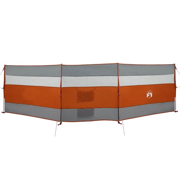 vidaXL Brise-vent de camping gris et orange 508x130 cm imperm&eacute;able