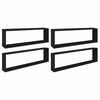 vidaXL &Eacute;tag&egrave;res cube murales 4 pcs noir 100x15x30 cm bois d'ing&eacute;nierie