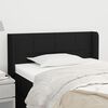 vidaXL T&ecirc;te de lit avec oreilles Noir 83x16x78/88 cm Tissu