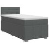 vidaXL Lit boxspring avec matelas Gris fonc&eacute; 90 x 190 cm Tissu