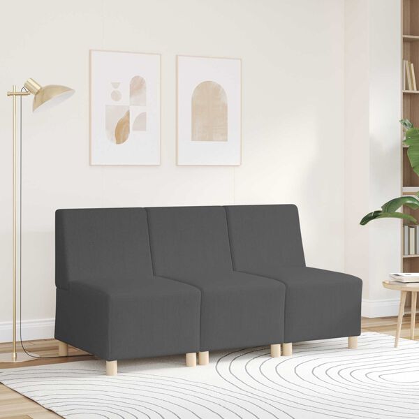 vidaXL | Unit&eacute; de Sofa Modulaire Sans Accoudoirs | Gris fonc&eacute;