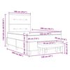 vidaXL Lit &agrave; ressorts avec matelas Bleu fonc&eacute; 120 x 200 cm Velours