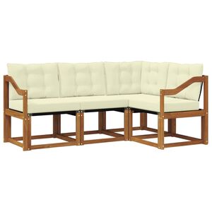 vidaXL Ensemble de canap&eacute;s d'ext&eacute;rieur 4 pc Naturel et Cr&egrave;me