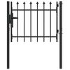 vidaXL Porte de Cl&ocirc;ture Gris 103 x 250 cm Acier enduit de poudre