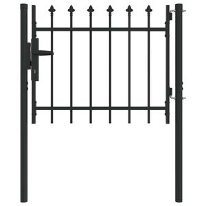 vidaXL Porte de Cl&ocirc;ture Gris 103 x 250 cm Acier enduit de poudre