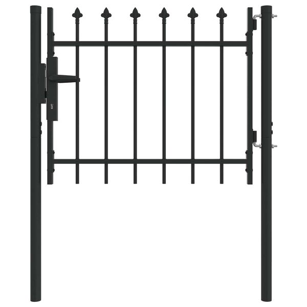 vidaXL Porte de Cl&ocirc;ture Gris 103 x 250 cm Acier enduit de poudre