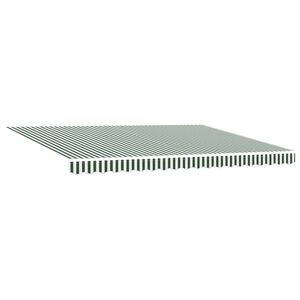 vidaXL Auvent r&eacute;tractable Vert et blanc 450 &times; 350 cm