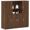 vidaXL Ensemble d'armoires de cuisine 3 pcs ch&ecirc;ne marron