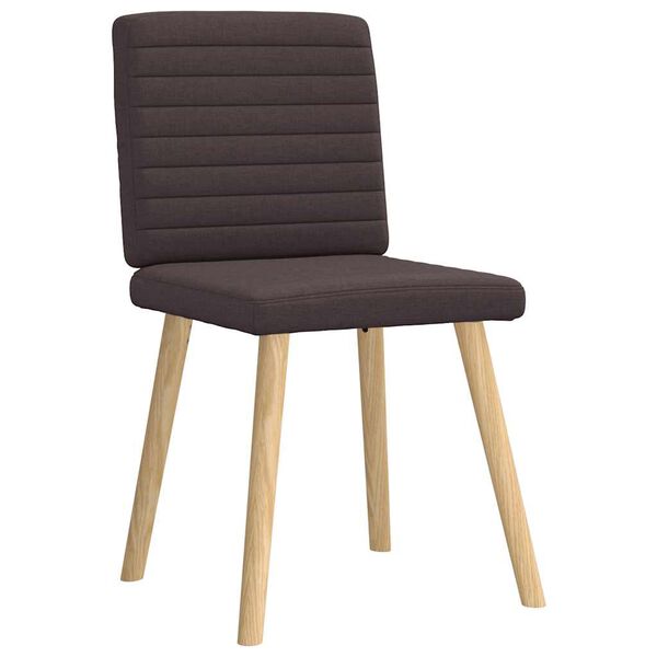 vidaXL Chaises &agrave; manger lot de 6 marron fonc&eacute; tissu