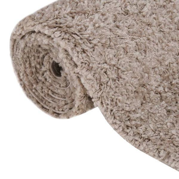 vidaXL Tapis shaggy &agrave; poils longs Beige 160x230 cm