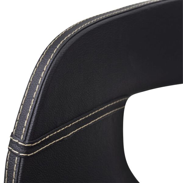 vidaXL Chaises &agrave; manger lot de 4 noir bois courb&eacute; et similicuir