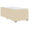 vidaXL Cadre de lit avec matelas Cr&egrave;me 90 x 200 cm tissu