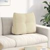 vidaXL Coussin de Dos Cr&egrave;me 60 x 24 x 50 cm tissu