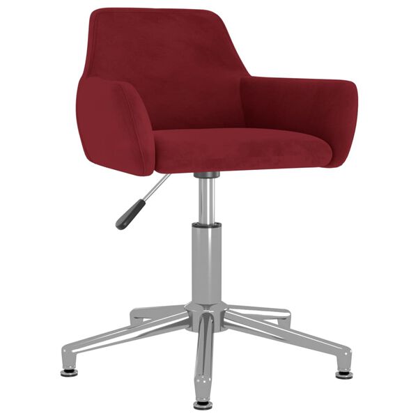 vidaXL Chaises &agrave; manger pivotantes lot de 4 Rouge bordeaux Velours