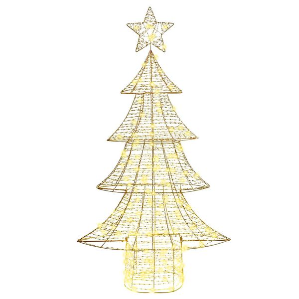 vidaXL Sapin de No&euml;l avec 160 LED Blanc chaud 151 cm PET