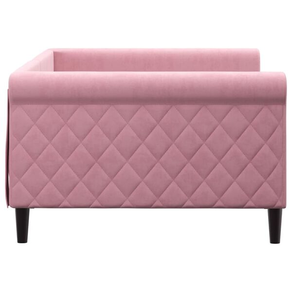 vidaXL Lit de repos rose 100x200 cm velours