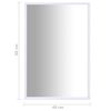 vidaXL Miroir Blanc 60x40 cm