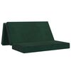 vidaXL Canap&eacute;-lit pliable 140 x 67 x 45 cm Vert fonc&eacute;