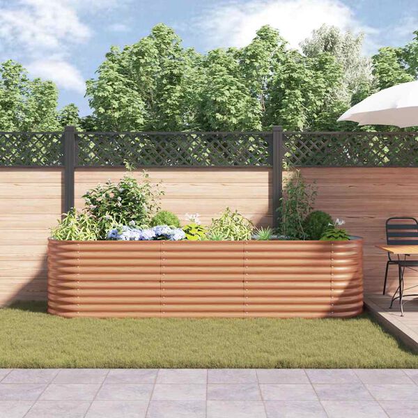 vidaXL Lit sur&eacute;lev&eacute; Marron 320 x 80 x 81 cm Acier
