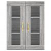 vidaXL Buffet haut Sonoma gris 69,5x34x180 cm Bois d'ing&eacute;nierie