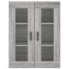 vidaXL Buffet haut Sonoma gris 69,5x34x180 cm Bois d'ing&eacute;nierie