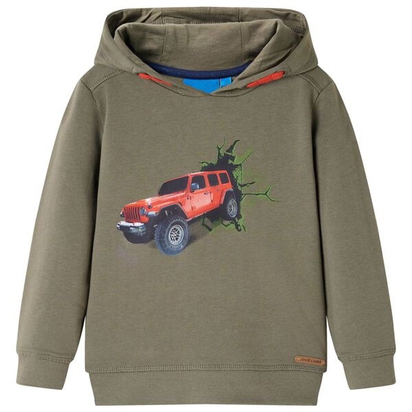Sweatshirt à capuche pour enfants kaki 104